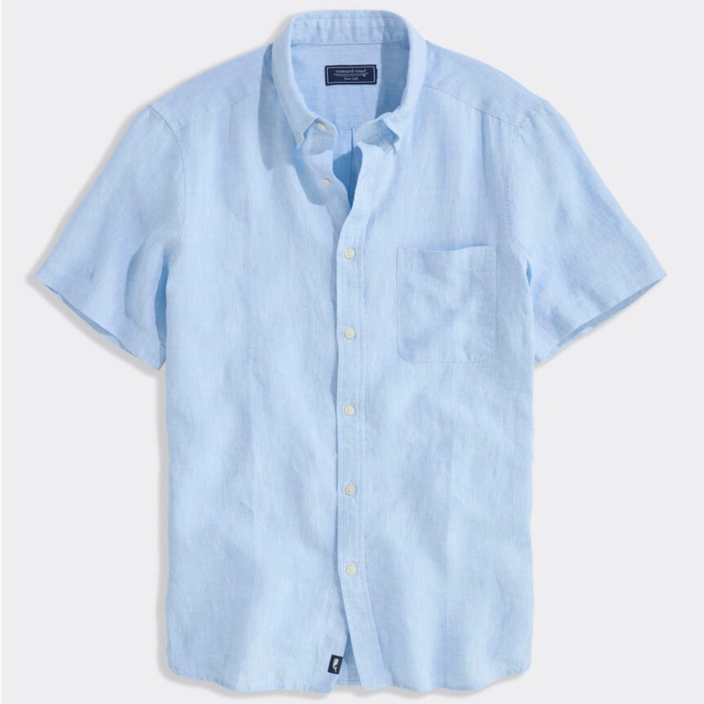 Vineyard Vines Surfside Solid Linen Shrt‎ Slv Shi… - image 2